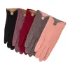 Thickened lambskin touch screen gloves for both men and women, providing warmth and cold protection for winter cycling Item Picture